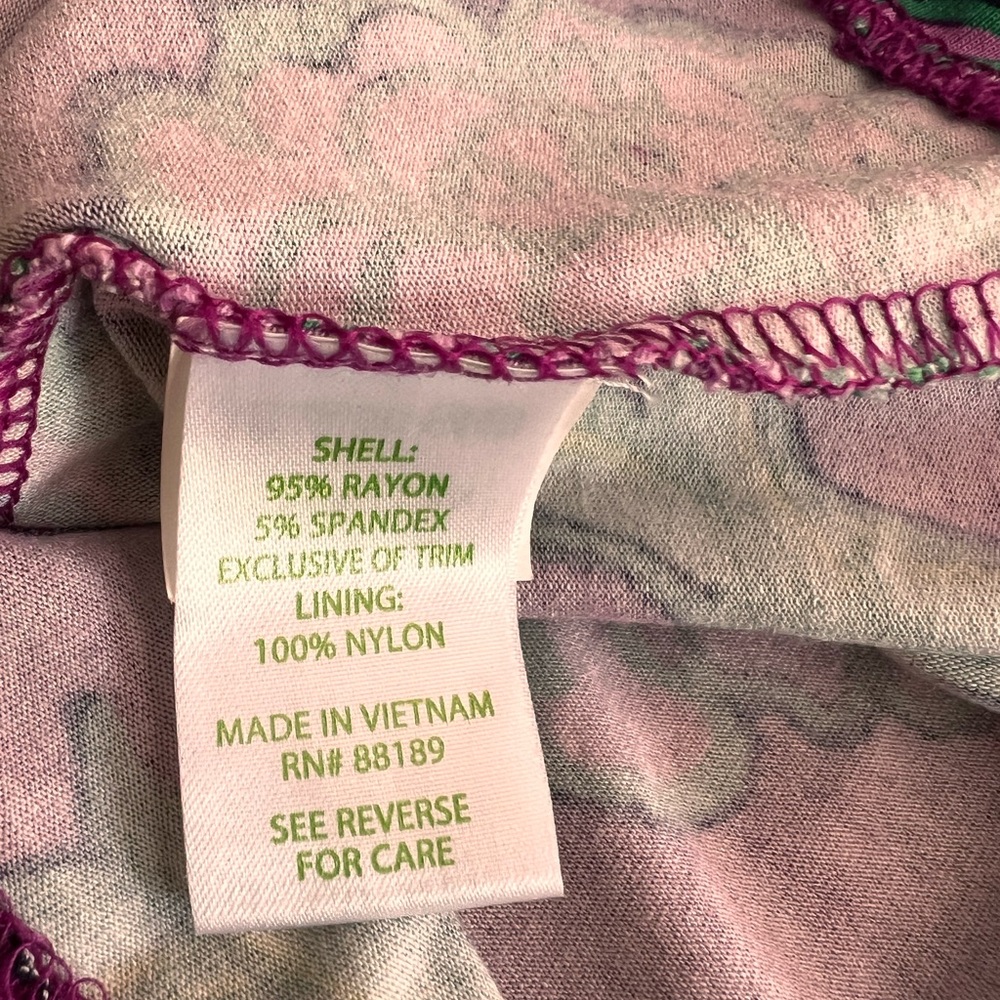 LILLY PULITZER Women’s Hollyhock Posie Laney Purple Dress XS - Picture 7 of 9